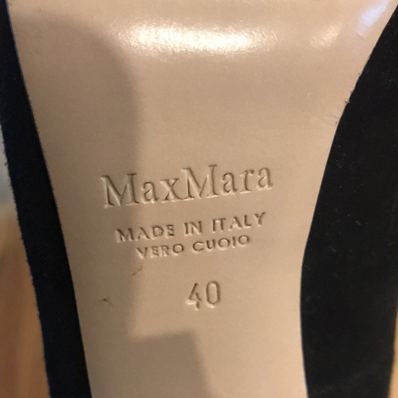 Black suede MaxMara heels - Picture 5 of 6